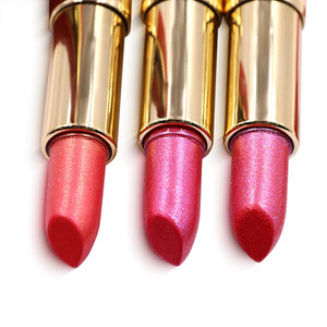 Custom Logo <strong>Luxury</strong> Leather Press-on Lipstick Metallic Pearl Shimmer Lip Stick Long-Lasting for Daily Party <strong>Makeup</strong> - Product Image 2