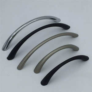 Modern Bronze Cabinet Door <b>Drawer</b> Handle Crescent Furniture Hardware for Wardrobe Kitchen 211 Bright Sand <b>Silver</b> Sand Black - Product Image 1