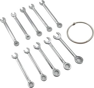 Personalizable 10PCs Mini Juego de llaves de extremo abierto Llave combinada con anillo de cadena Tipo métrico Soporte OEM - Product Image 2