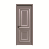Conception de porte affleurante de maison porte intérieure de chambre à coucher intérieure porte intérieure prémontée en bois solide moderne noir portes intérieures