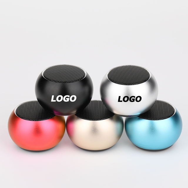 Metal Mini Bluetooth Speaker, Wireless Portable with RGB Gradient Light, Voice Prompts, Custom Logo Bulk Gift