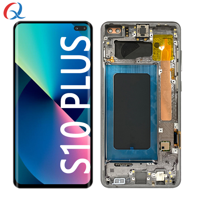 For for S10 Plus OLED 6.4" 5G Screen Replacement Original Mobile Phone Display with 1 Year Warranty
