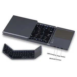 Desain Keyboard Bt Keyboard Lipat Keyboard Portabel Pabrik Penjualan Laris Modern Dapat Dilipat USB 3.0 Gunting Plastik ABS Ultra Ramping