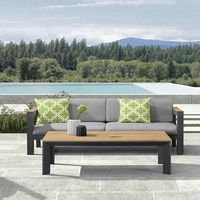 Meubles de jardin en aluminium pour terrasse, canapé extérieur de haute qualité, vente en gros