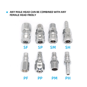 Быстроразъемный соединитель типа C, быстроразъемный пневматический Фиттинг, европейские универсальные пневматические фиттинги - Product Image 4