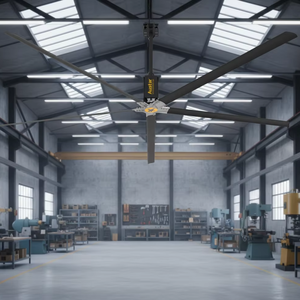 Ventilador Industrial HVLS de Techo con Motor de Ahorro de Energía, Tecnología de Gran Flujo de Aire, Aspas Aerodinámicas y Funcionamiento Silencioso - Product Image 1