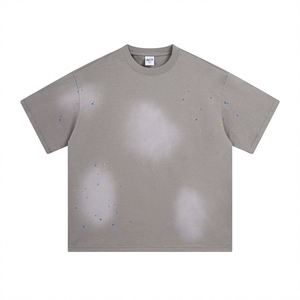 2025 estate t-shirt da uomo a maniche corte stile Cross-Border acqua di lavaggio con stile personale di discariche - Product Image 3