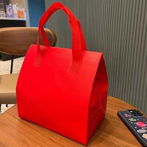 Logo Custom Waterproof Nonwoven <b>Thermal</b> <b>Bag</b> Disposable Cooler <b>Bag</b> Insulated Aluminum Foil Food <b>Delivery</b> Dessert Lunch Takeaway - Product Image 6