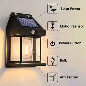 <b>LED</b> Wireless Durability Solar Wall Lamps Outdoor With IP65 Waterproof Smart <b>Motion</b> <b>Sensor</b> for Garden Wall Lantern Sconce <b>Lights</b> - Product Image 3