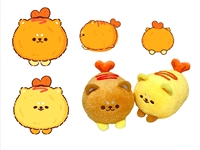 Jouet en peluche personnalisé brodé en forme de chien style sushi, coussin réconfortant, rembourrage en coton PP, jouets en peluche écologiques, estampage doré