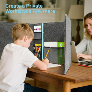 Thư mục riêng tư có thể gập lại với lưu trữ, ngăn bàn cho ngăn thử nghiệm tái sử dụng lớp học & lá chắn riêng tư cho người lớn, sinh viên - Product Image 4