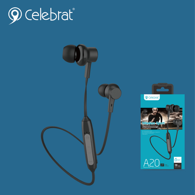 2024 Hot Sale Celebra t A20 Handsfree Phone Call Wireless Earphone with Microphone Neck Band Headphone