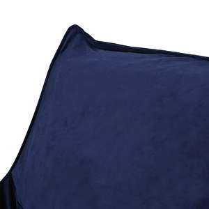 DB Fila Velveteen <b>Navy</b> <b>Blue</b> 2-Seater Oversized Bean Bag <b>Chair</b> with Convertible Armrests Foam-Filled Living Room Furniture - Product Image 5