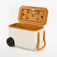 LIHENG 38L Refroidisseur isolé étanche Pêche Camping Pique-nique Utilisation du vin Roues Refroidisseur Isolation Mini Boissons Glacière Glacière