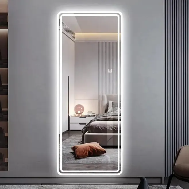 Modern Salon Mirror Wall Full Body Dressing Defogger Full Length Led Mirror Smart Mirror for bedroom