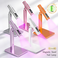 Lampe à ongles UV LED magnétique rechargeable 300 mAh avec affichage numérique, séchage rapide, portable, pour la maison et le salon, outil de manucure, 5 couleurs