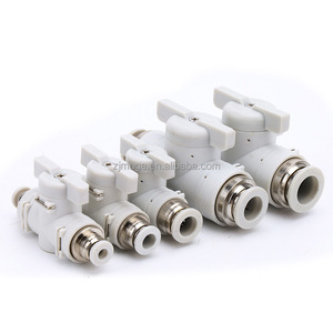 Bug buc khí nén lẫn nhau Tay kiểm soát chuyển đổi Van nhựa ống khí một cảm ứng đẩy trong phù hợp nhanh chóng kết nối Doanh bóng van - Product Image 4