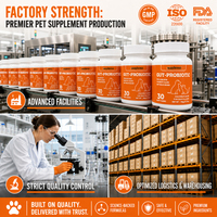 Waylemo Psyllium Husk Probiotic Soft Chews pour chiens et chats, complément alimentaire pour la santé intestinale avec prébiotiques pour animaux de compagnie