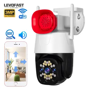 लेवोफ़्स्ट हॉट बिक्री 360 सुरक्षा ज़ूम ptz ip कैमरा आउटडोर पैनोरामिक वाईफाई नेटवर्क 3.5 "लाइट डुअल लाइट सोर्स वाईफाई कैमरा