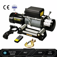 Treuil électrique 12V sans fil anti-corrosion à forte force de traction, revêtement anti-rouille, étanche, pour le tirage de bateaux et l'amarrage de yachts