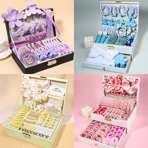 Set de Accesorios para el Cabello <span class=keywords><strong>con</strong></span> Lazo de Satén de Lujo Balletcore, Caja de Almacenamiento de Joyas, Regalo de Cumpleaños para Niñas, Kit de Pinzas para el Cabello al por Mayor - Product Image 2