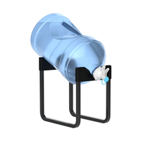 Support de rangement pliable en métal robuste de type vertical pour bouteilles d'eau de 5 gallons, noir, pour utilisation en cuisine