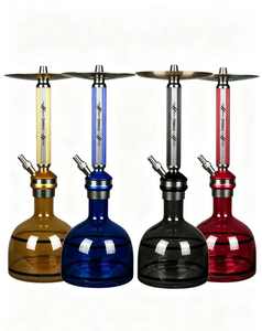 Modern Resin Shisha <b>Hookah</b> Straight Type Lacquer Finish Glass Base Gift Box Arab Style Smoking <b>Pipe</b> - Product Image 1