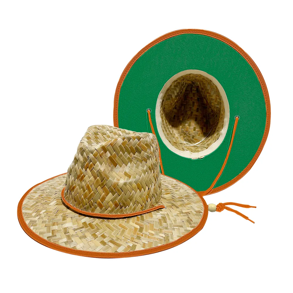 الجملة الصيف فلوريدا قارب قبعة صيد حرس القش قبعة مع شعار