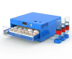 2023 Latest Model Automatic Large Poultry 128 Eggs Incubator With Battery For Quali Duck Geese Hatching