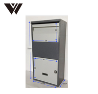 WELDON PB-54 Boîte de dépôt de colis de jardin autoportante, antivol, étanche, grande capacité, finition thermolaquée