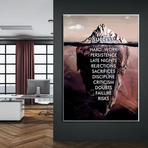 El tiempo es dinero, lona pinturas inspiración motivacional éxito citar cartel Arte de pared imagen Oficina de estudio dormitorio Decoración