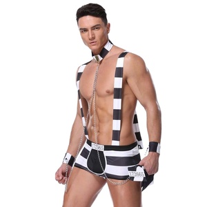 New Arrival Sexy Adults <strong>Uniforms</strong> Cosplay <strong>Prisoner</strong> Costume for Men - Product Image 4