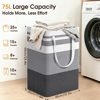 Panier à linge pliable en gros, panier de rangement pour la maison avec poignées renforcées