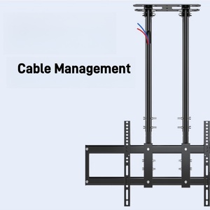 200kg tải màn hình lớn kép cột thép cán nguội Trần khung TV phù hợp với 60-120 inch, 11 chiều cao cấp độ, nghiêng + 30 ° - Product Image 6