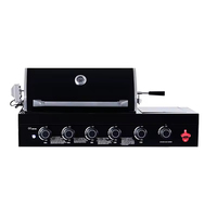 Barbecue modulaire en acier inoxydable de luxe, design moderne, pierre artificielle intégrée pour les rassemblements en plein air