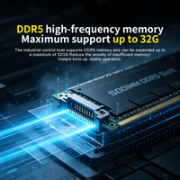 Ultra 5 125H PC Mini Industri Dual LAN 2*COM RS232 4 Output Layar DDR5 Win11 Linux Kipas Industri Komputer Mini OEM ODM