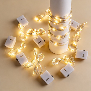 Guirlande lumineuse décorative LED, boîte blanche, 36V, alimentée par piles bouton, éclairage d'ambiance pour fête, gâteau, fleurs - Product Image 5