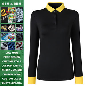 Camisa de Golf Personalizada para Mujer, Corte Ajustado, Manga Larga, Cuello Camisero, Secado Rápido, Transpirable, Protección UV, Primavera Otoño - Product Image 3