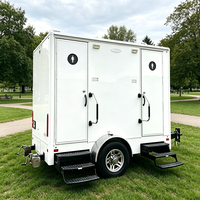 Cabine WC Conteneurisée à Assemblage Rapide, WC Public Mobile Écologique et Respirant, Design Industriel pour Parc Sanitaire Extérieur