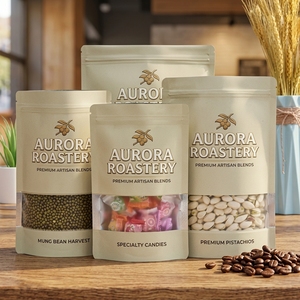Sachet Doypack en plastique composite durable avec fenêtre, personnalisable avec logo, pour l'emballage de bonbons, biscuits, céréales et snacks - Vente en gros - Product Image 6