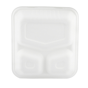 Prezzo di fabbrica a buon mercato Sugarcane Bagasse Pulp contenitore per alimenti usa e getta 3 scomparti portare via scatole di <span class=keywords><strong>cibo</strong></span> per alimenti cinesi - Product Image 6