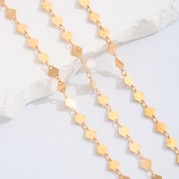 Collier tendance en plaqué diamant avec chaîne longue en Y, fermoir mousqueton réglable, bijou élégant, cadeau unisexe