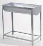 Portable 60*30cm Outdoor Charcoal <strong>BBQ</strong> Grill Half <strong>Oil</strong> <strong>Drum</strong> Design with Adjustable Height Powder Coated Metal Catering Trolley - Product Image 4