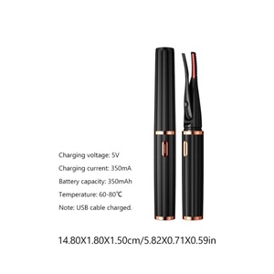 New <b>USB</b> Rechargeable Natural Curling 24 Hours Long Lasting 2 in 1 Clip-Type <b>Heated</b> Eyelash Curlers - Product Image 5