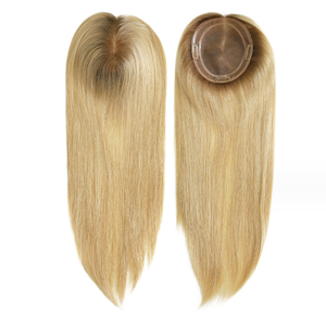 Meilleure vente 16 pouces soyeux droit doux Remy Hair Topper postiche européen pour femmes avec base mono fabriqué en cheveux humains de haute qualité - Product Image 1