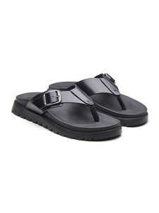 Sandalias Importadas de Cuero con Punta Abierta, Estilo Slip-On, Transpirables, Antideslizantes, Cómodas, Casuales, para Caminar al Aire Libre, Uso Diario - Product Image 1
