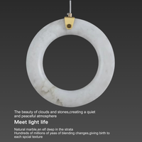 Lustre LED en marbre suspendu pour escalier rotatif, style post-moderne, luxe léger, hauteur réglable, en albâtre, gradation progressive