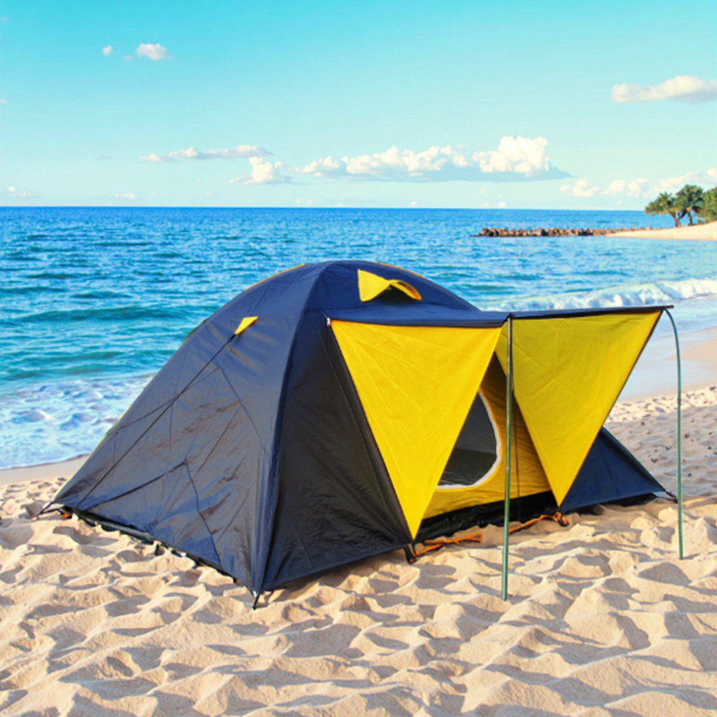 Double layer automatic tent