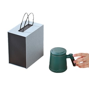 Green Ceramic <b>Tea</b> Cup with Lid and <b>Infuser</b> Handle Porcelain <b>Tea</b> <b>Mug</b> Custom Coffee and <b>Tea</b> Drinkware - Product Image 5