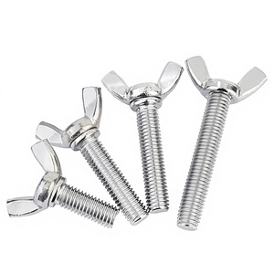 Vis à tête papillon en acier inoxydable finition naturelle M3-M24, longueur 140 mm, vente en gros - Product Image 2